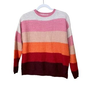 SILVERFLINT Alpaca Wool Blend Striped Sweater